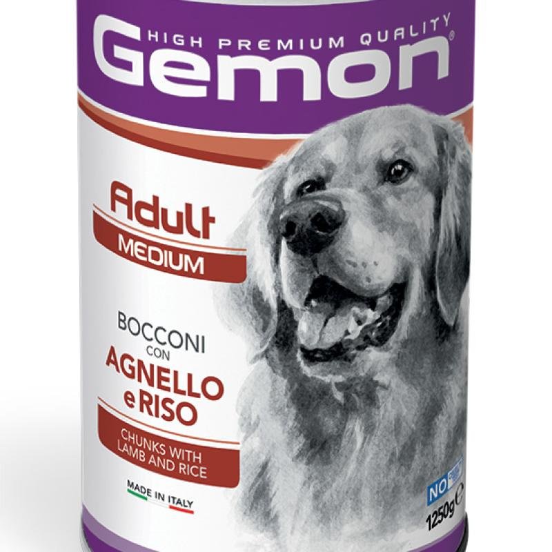 GEMON Dog Medium Adult Chunks with Lamb and Rice