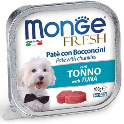 MONGE Dog Fresh Pate and chunkies with Tuna