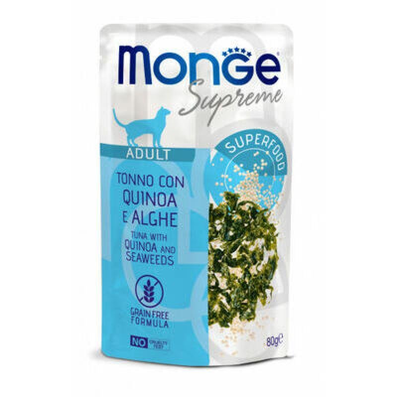 MONGE Cat Pouch Supreme Adult Tuna/Quinoa/Seaweeds