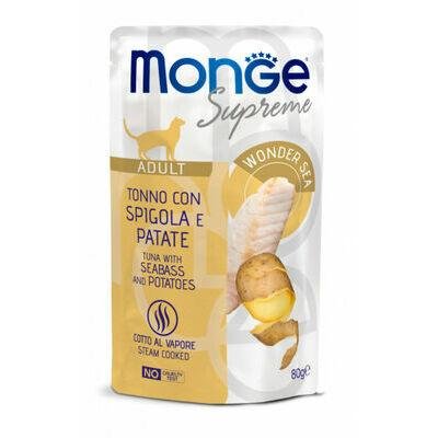 MONGE Cat Pouch Supreme Adult Tuna/Seabass/Potatoes