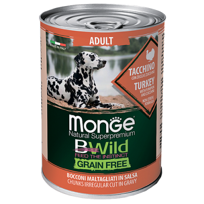 MONGE Dog BWILD Adult Turkey/Pumpkin/Zucchini