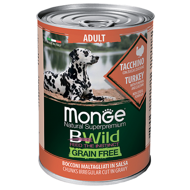 MONGE Dog BWILD Adult Turkey/Pumpkin/Zucchini