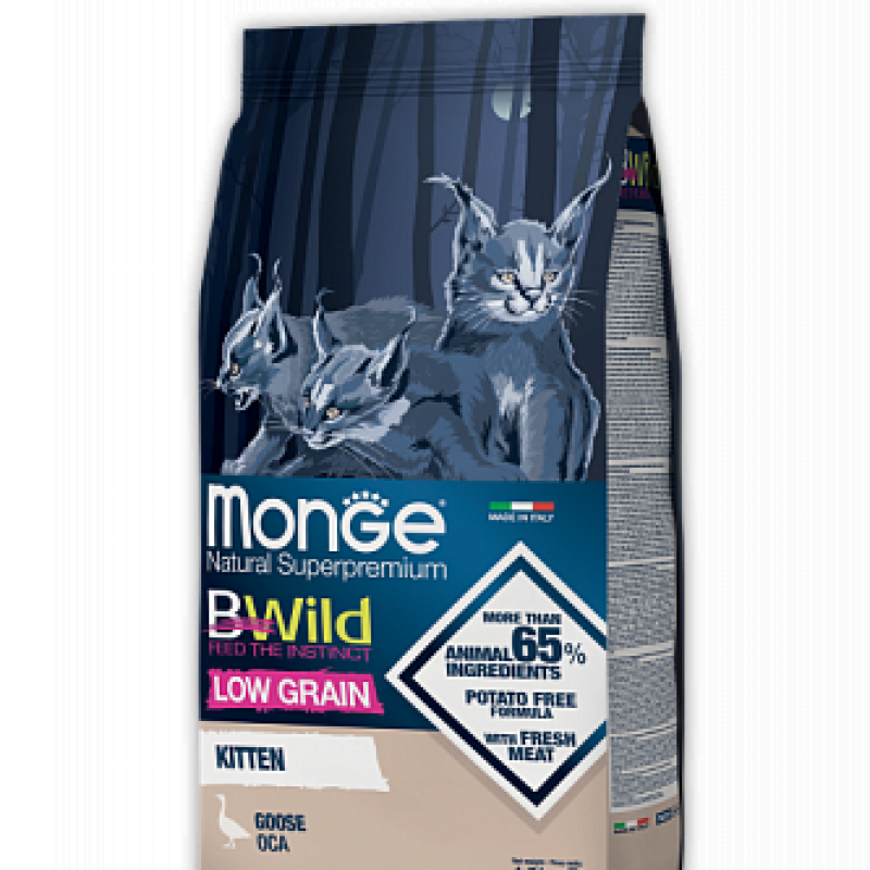 MONGE dry cat BWILD LG kitten Goose