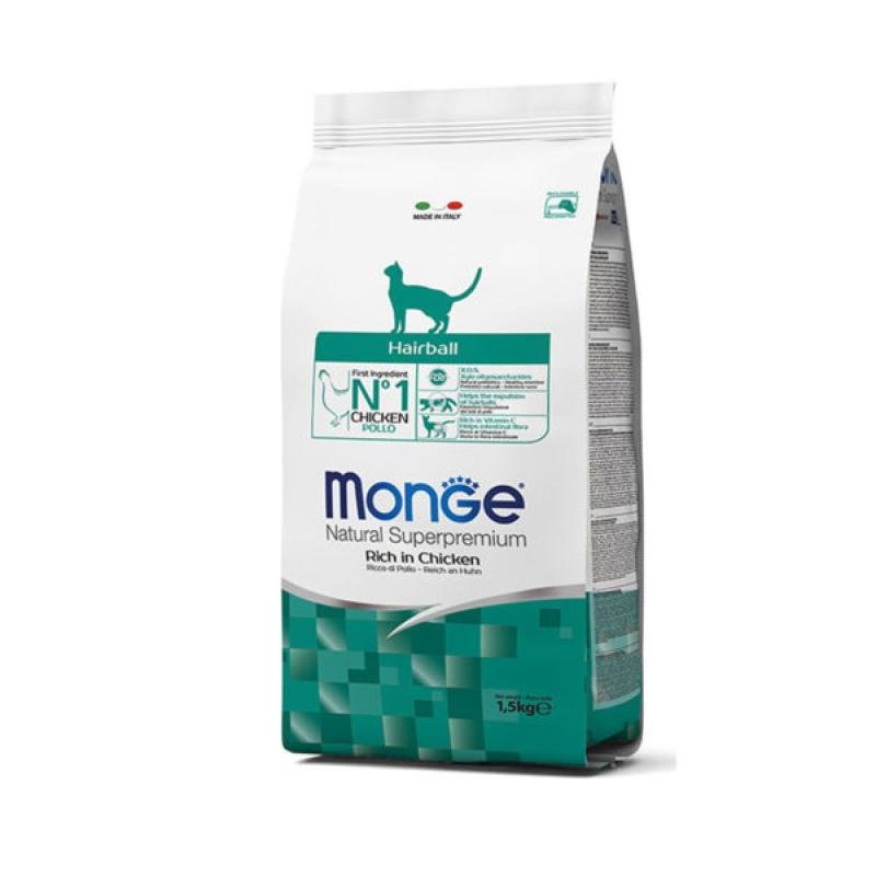 MONGE dry cat HAIRBALL Chicken