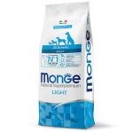 MONGE dry dog all breed adult LIGHT Salmone/Rice