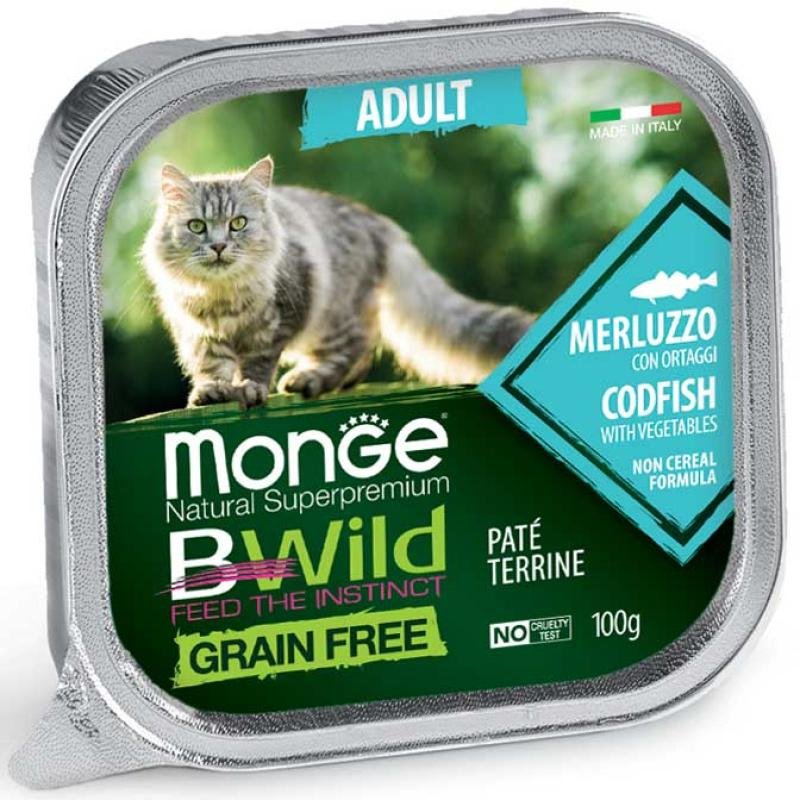 MONGE Cat BWILD Adult Codfish/Vegetables