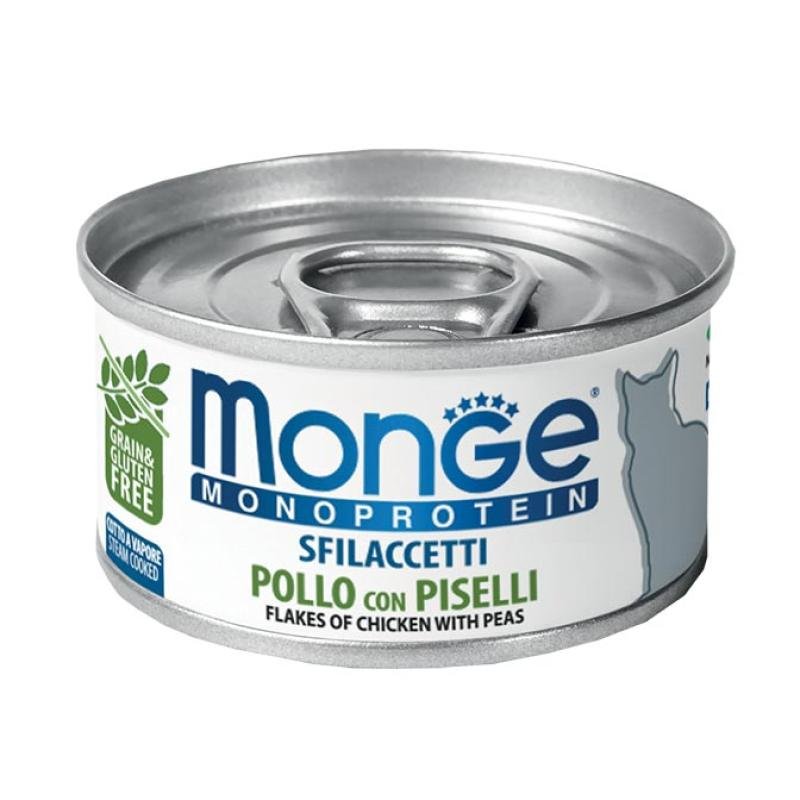 MONGE Cat Flakes Monoprotein Chicken with Peas