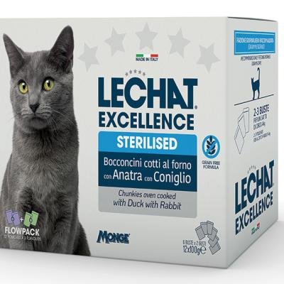 LECHAT Excellence Multipack Sterilised Duck and Rabbit 12x100gr