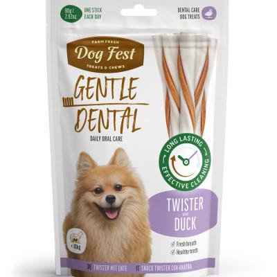 Dog Fest Rawhide tiwster with duck < 10kg