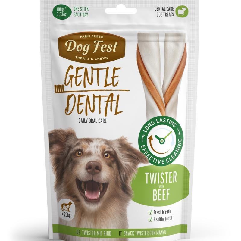 Dog Fest Rawhide tiwster with beef > 20kg