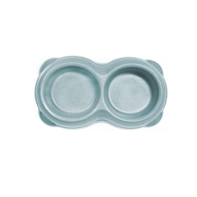 RECORD Bol dublu din plastic BAMBOO Light Blue 2х0,25L
