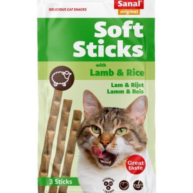 SANAL Cat Soft Sticks Lamb & Rice 3pcs