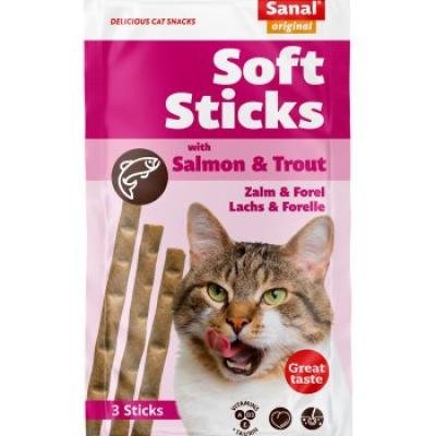 SANAL Cat Soft Sticks Salmon & Trout 3pcs