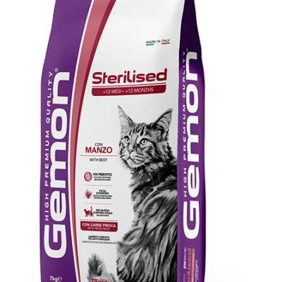 GEMON Dry Sterilised Cat Kibbles with Beef