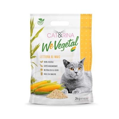 Așternut natural pentru litieră din porumb Cat&Rina