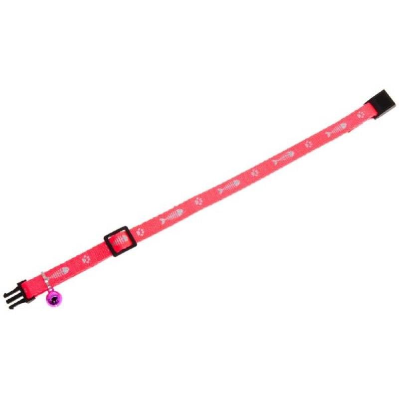 Zgardă din nylon CAT COLLAR PINK 30cm10mm